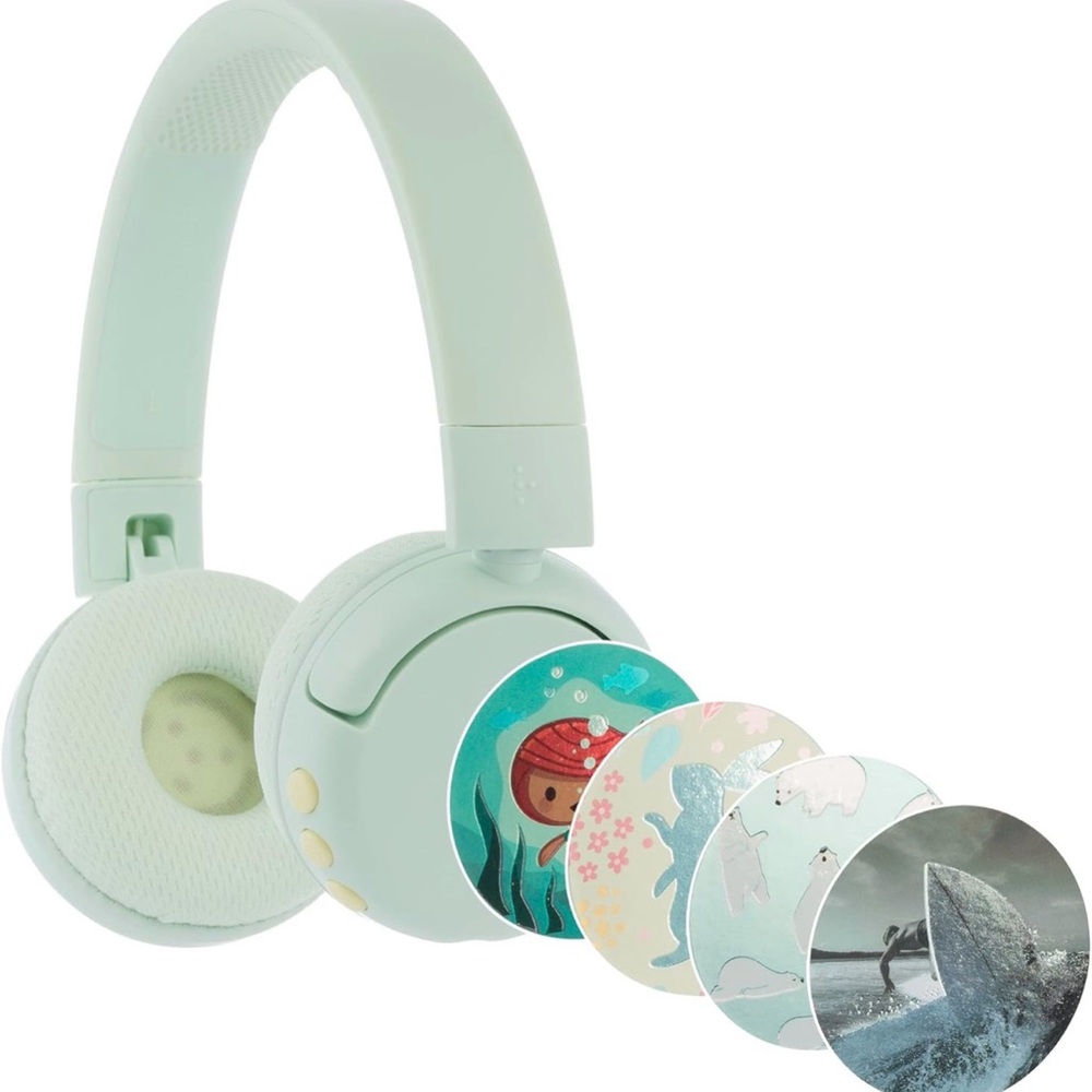 NIDB BuddyPhones POP Fun | Foldable Bluetooth Kids Headphones with Microphone